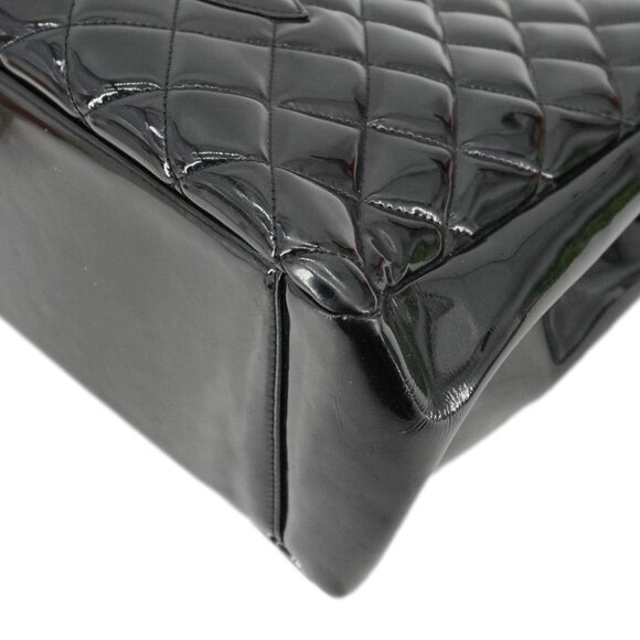 Chanel  Grand Shopping Patent Quilted Leather GST Tote Bag Black - Picture 8 of 15